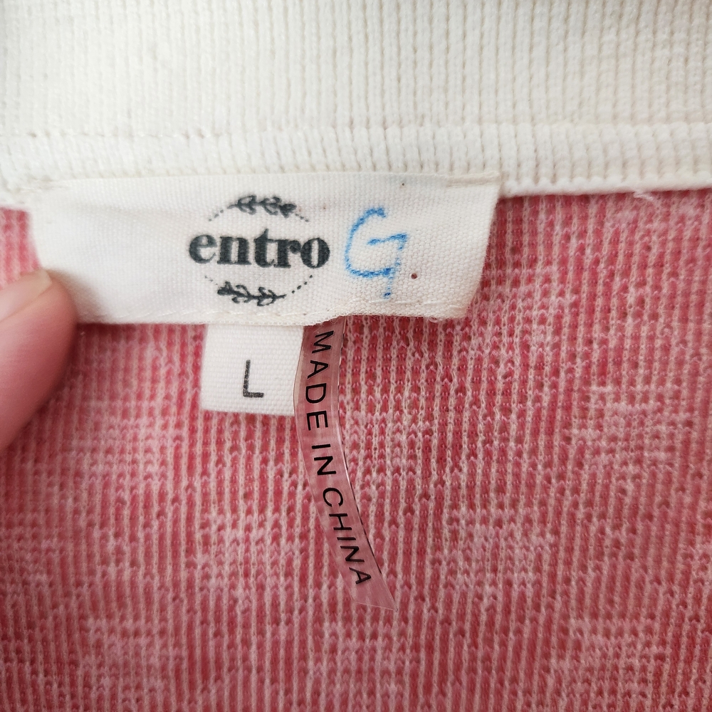 entro Pink and White Textured Polo Dress - Picture 3 of 8